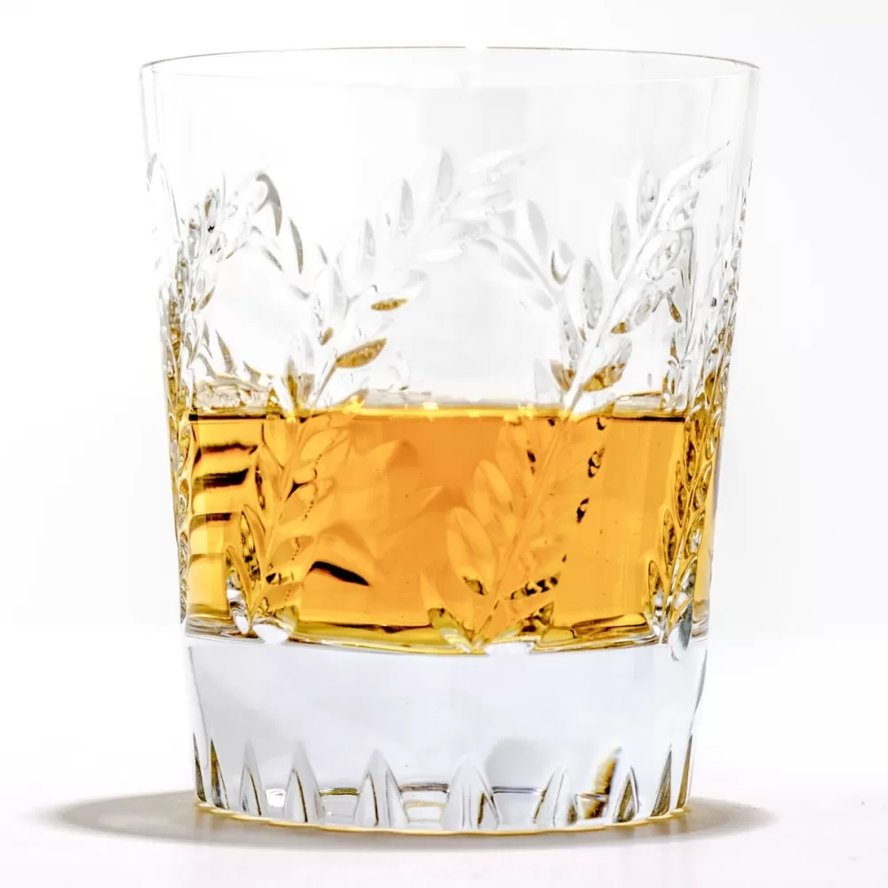 Crystal whiskey glass London modern design, ergonomic