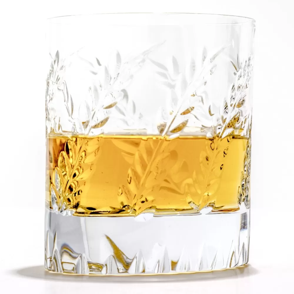 Crystal whiskey glass London modern design, ergonomic