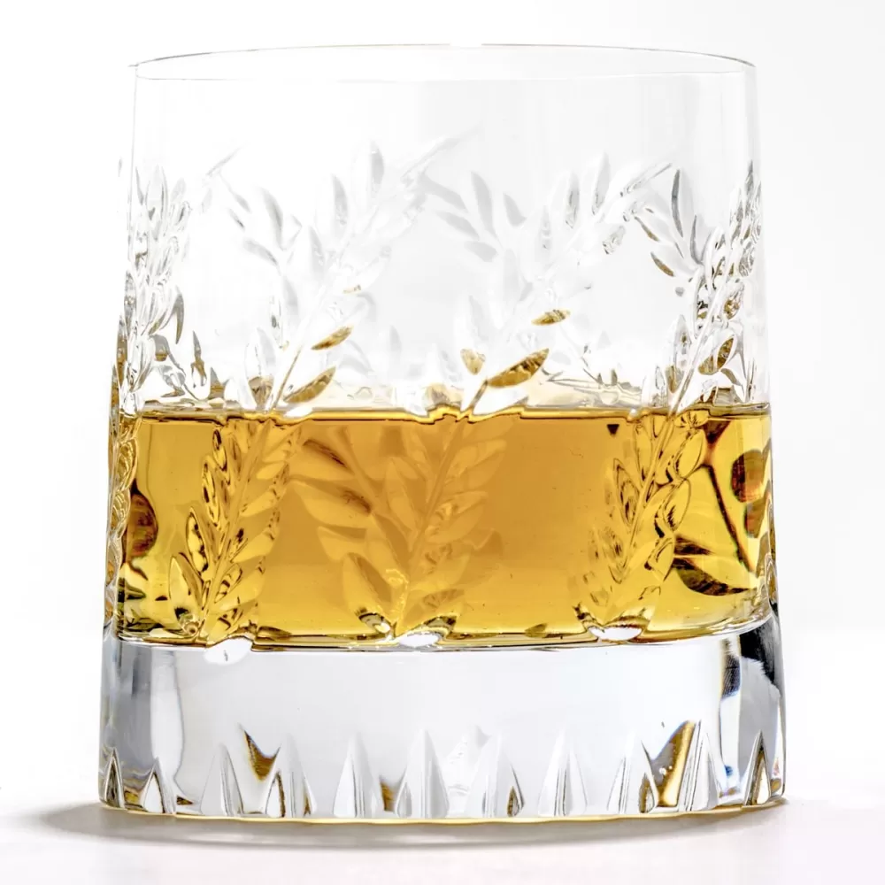 Crystal whiskey glass London modern design, ergonomic
