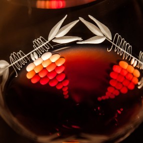 Calice degustazione vino rosso cristallo modello 4 uve