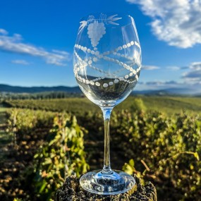 Crystal red wine glass Onde