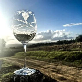 Crystal red wine glass Onde